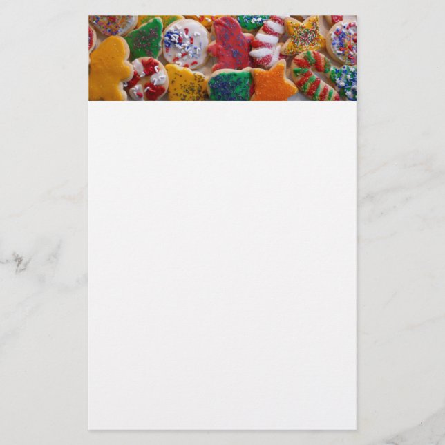 Christmas Cookies I Colourful Holiday Baking Stationery (Front)