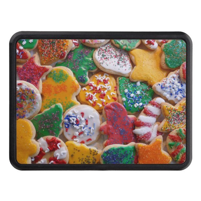 Christmas Cookies I Colourful Holiday Baking Trailer Hitch Cover (Front)