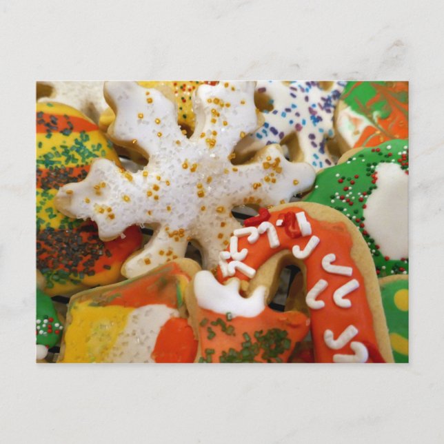 Christmas Cookies II Colourful Holiday Baking Postcard (Front)
