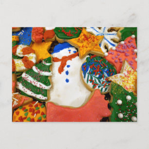 Christmas Cookies III Colourful Holiday Baking Postcard