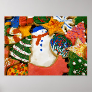 Christmas Cookies III Colourful Holiday Baking Poster
