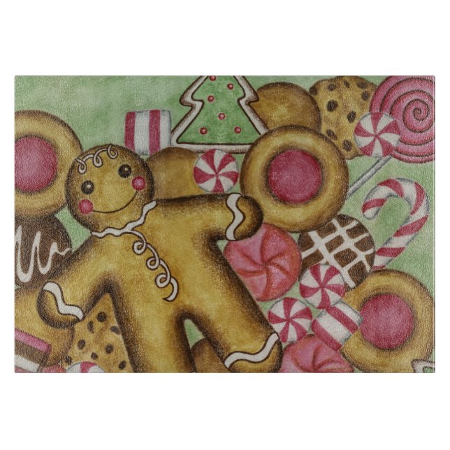 Christmas Cookies Kitchen Cutting Board Gift (Front)