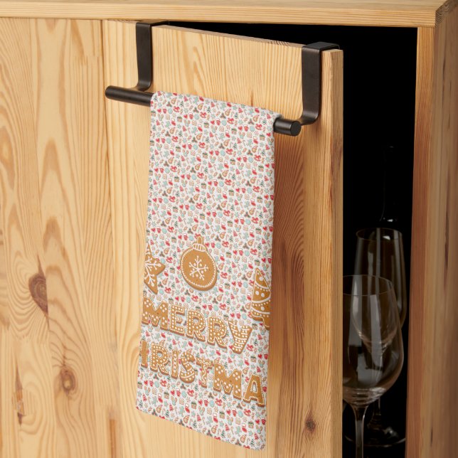 Christmas Cookies Kitchen Towel (Thirds Fold)