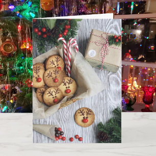Christmas Cookies Newsletter Photo Greeting Card