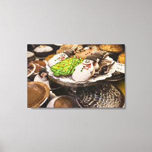 Christmas cookies on display in a New York city Canvas Print