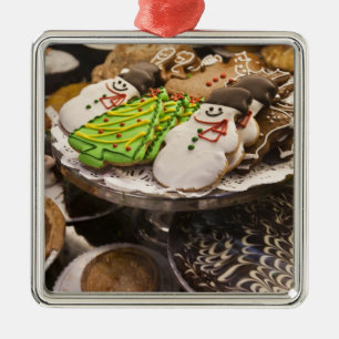Christmas cookies on display in a New York city Metal Ornament