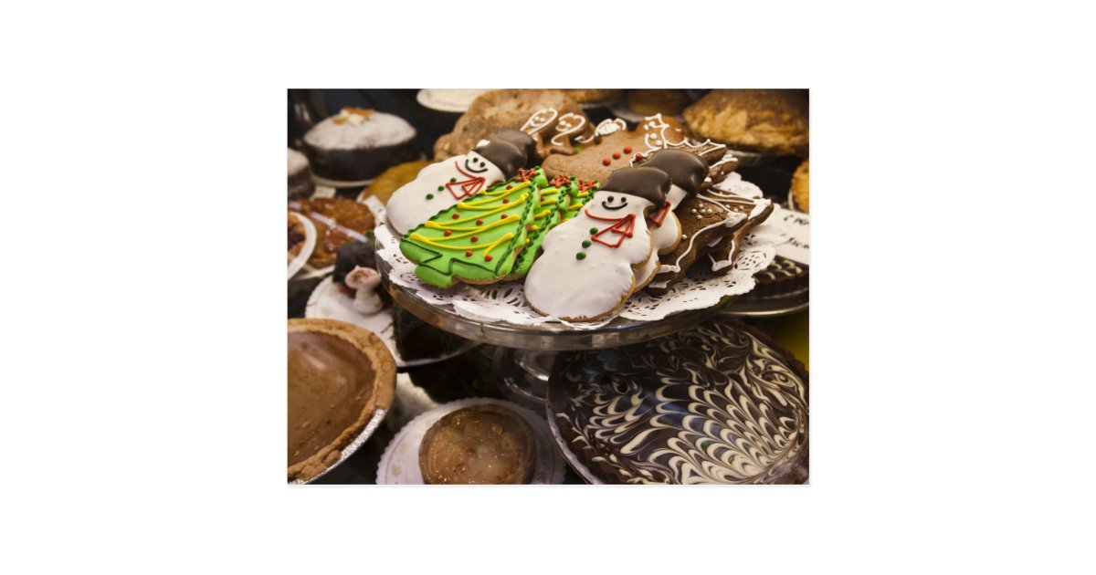 Christmas cookies on display in a New York city Postcard | Zazzle.ca