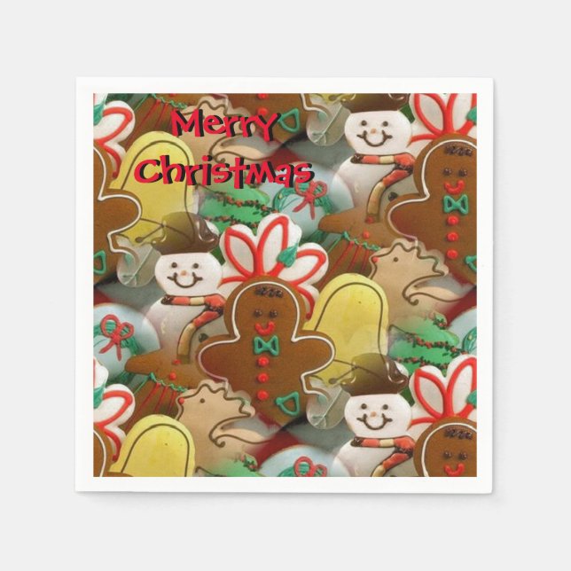 Christmas Cookies Pattern Napkin (Front)