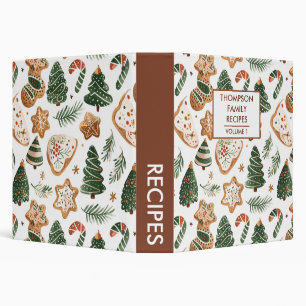 Christmas Cookies Personalized Recipe Binder