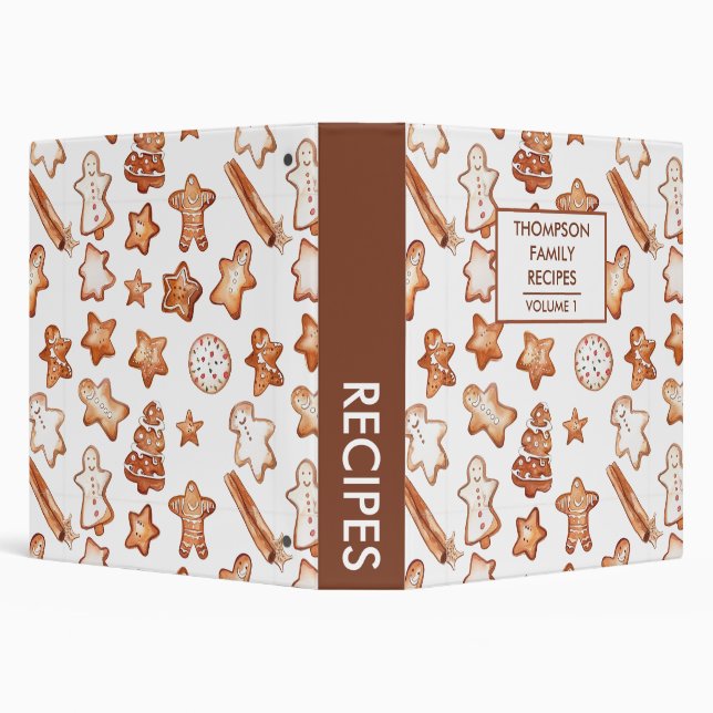 Christmas Cookies Personalized Recipe Binder (Background)
