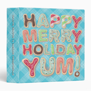 Christmas cookies personalized recipe cookbook binder