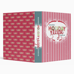 Christmas cookies personalized recipe cookbook binder