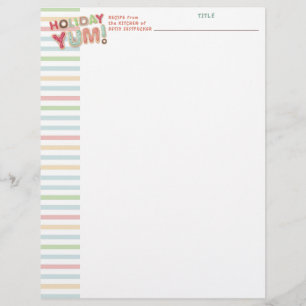 Christmas cookies personalized recipe letterhead