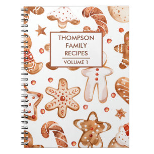 Christmas Cookies Personalized Recipe Notebook