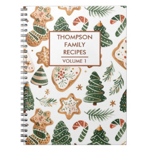 Christmas Cookies Personalized Recipe Notebook