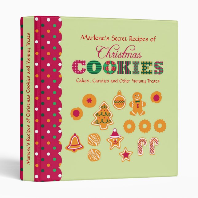 Christmas Cookies Recipe Binder (Front/Spine)