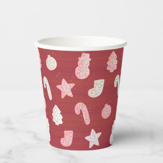 Christmas Cookies Red Paper Cups