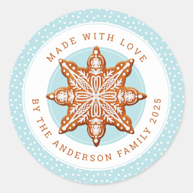 Christmas Cookies Round Stickers (Front)