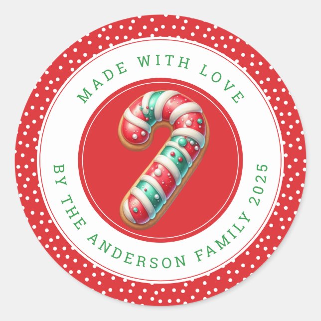 Christmas Cookies Round Stickers (Front)