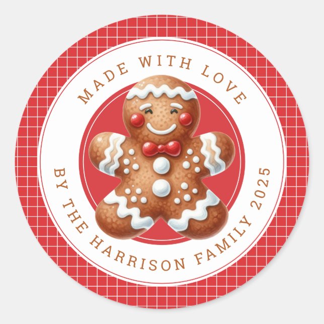 Christmas Cookies Round Stickers (Front)