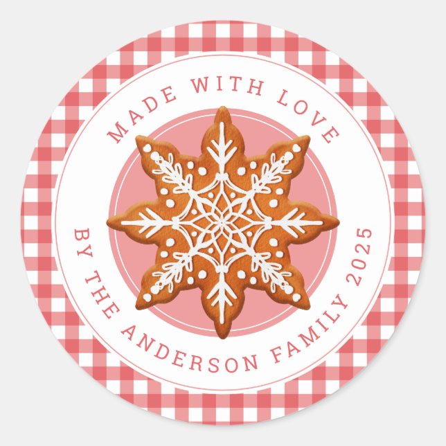 Christmas Cookies Round Stickers (Front)