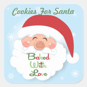 Christmas Cookies Santa  Baking label Stickers