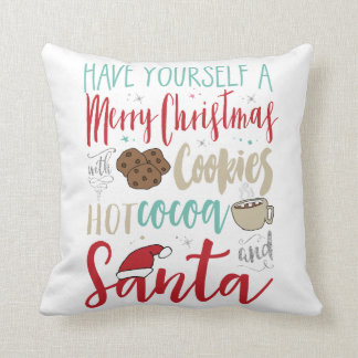 Christmas Cookies Santa Pillow