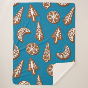 Christmas cookies sherpa blanket