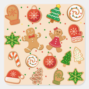 Christmas Cookies Square Sticker