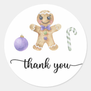 Christmas cookies thank you classic round sticker