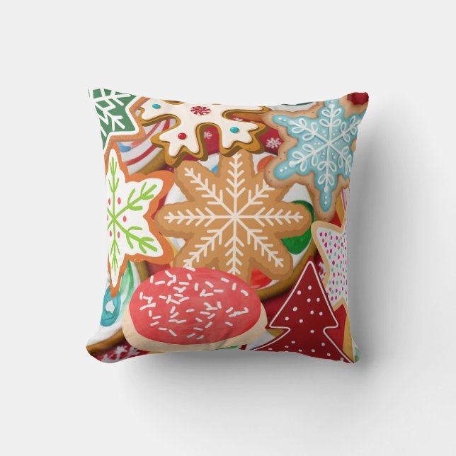 Christmas Cookies Throw Pillow (Front)