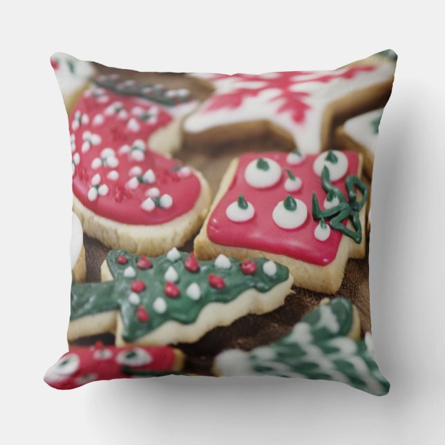 Christmas Cookies Throw Pillow (Front)