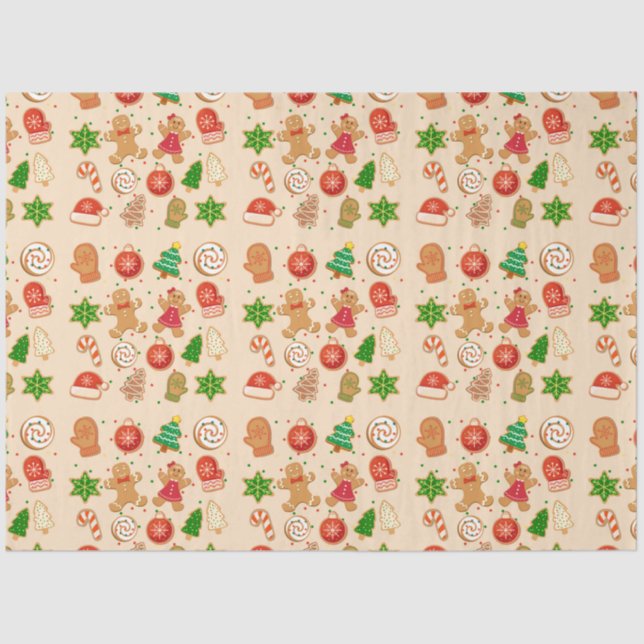  Christmas Cookies Tissue Paper (Front)