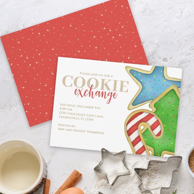 Christmas Cookies Whimsical Sweet Holiday Cute Fun Invitation (Creator Uploaded)