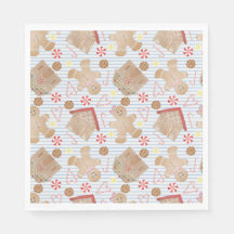 Christmas Cookies with Blue Stripe Paper Plates