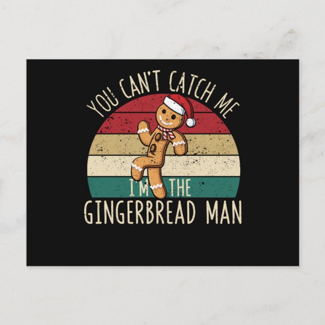 Christmas cookies You can not catch me Postcard (Front)