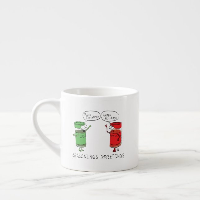 Christmas Cooking Funny Chef Spices Espresso Cup (Left)