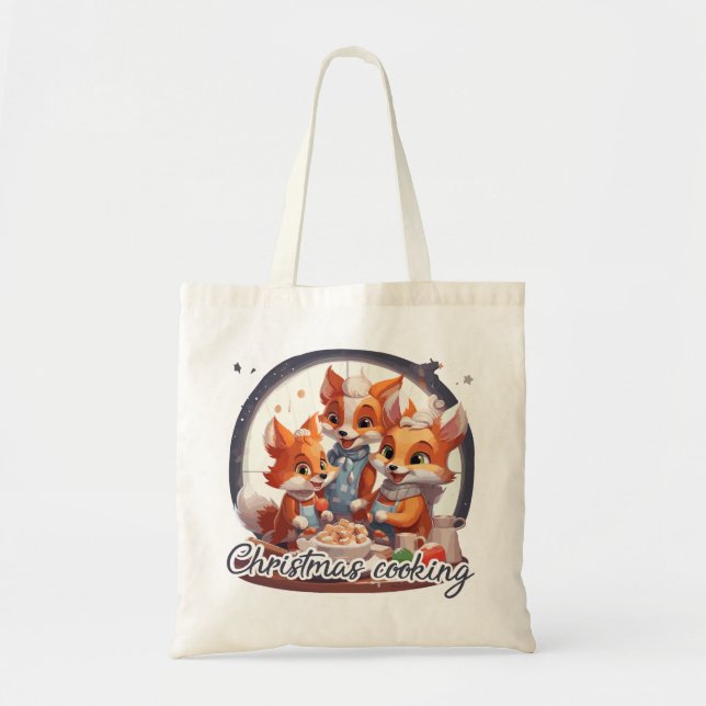 Christmas cooking tote bag (Front)