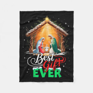 Christmas Cool Jesus Nativity Scene Christian Best Fleece Blanket