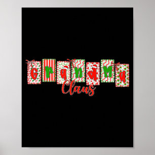 Christmas Coquette Bow Grandma Claus Xmas Family M Poster