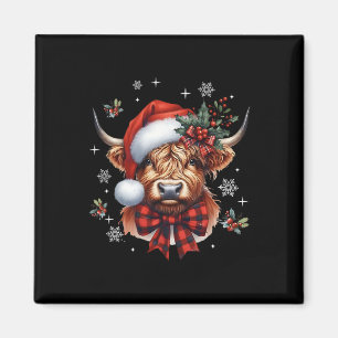 Christmas Coquette Cow Cute Moo Cow Xmas Holiday  Magnet