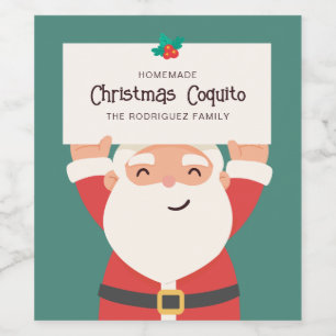 Christmas Coquito Wine Label