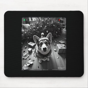 Christmas Corgi Caught On Camera  Mouse Pad