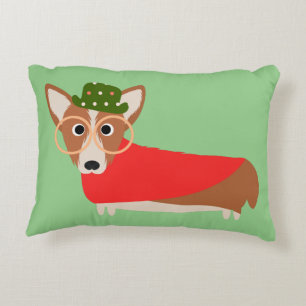 Christmas Corgi Decorative Pillow