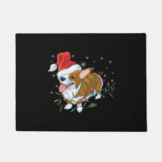 Christmas Corgi Doormat (Front)