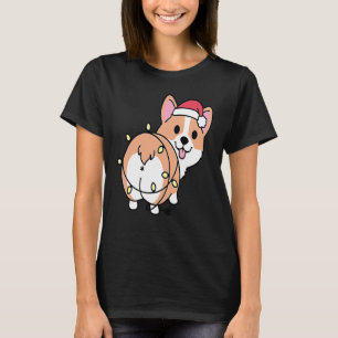 Christmas Corgi Light Butt Funny Corgi Lover Xmas T-Shirt