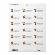 Christmas Corgi Return Address Labels