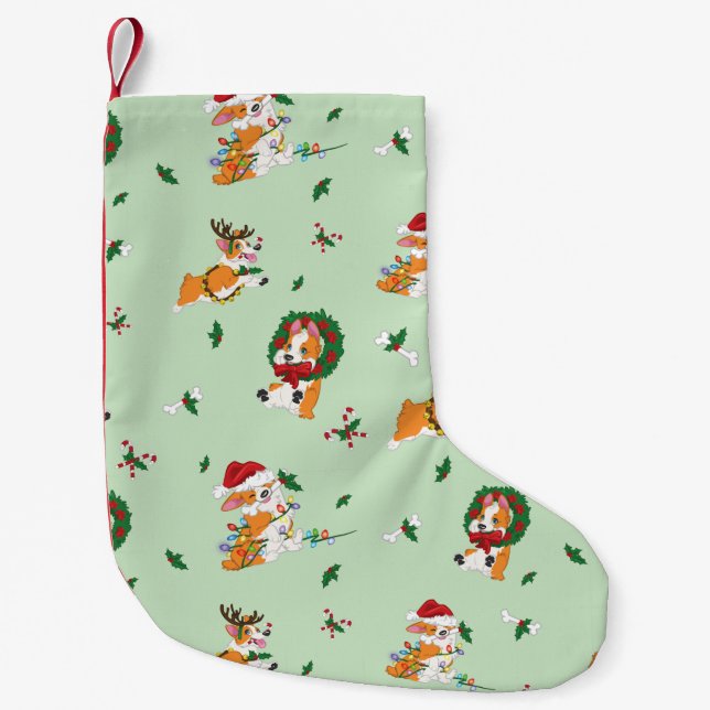 Christmas Corgis Stocking (Front)