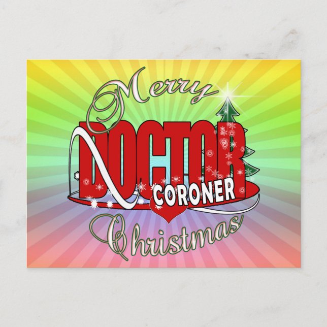 CHRISTMAS CORONER HOLIDAY POSTCARD (Front)