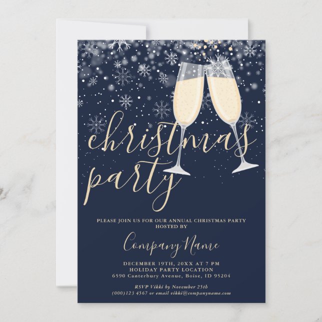Christmas Corporate Office Holiday Party Invitation (Front)